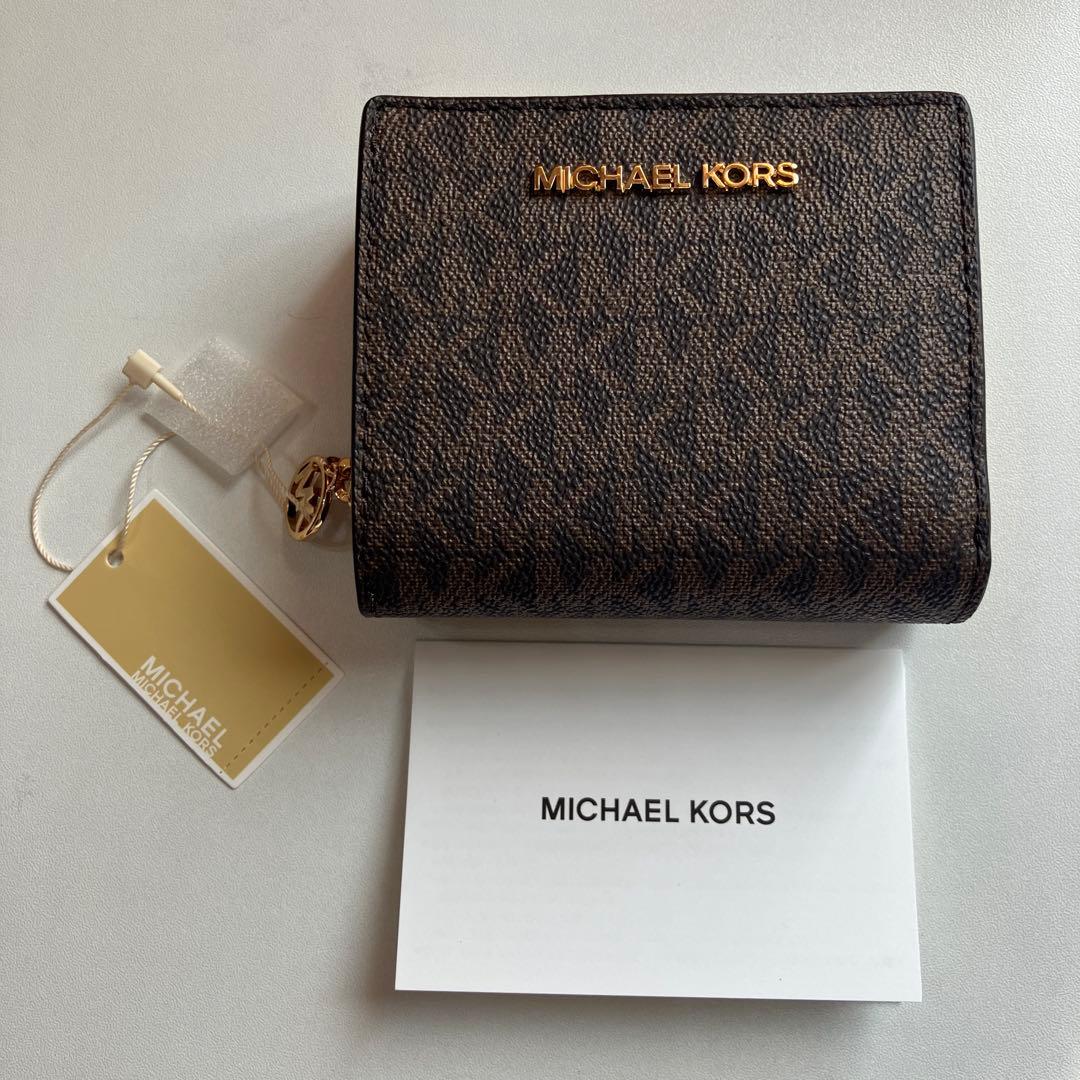 MICHEAL KORS マイケルコース 折り財布 ジップ チャーム ウォレット