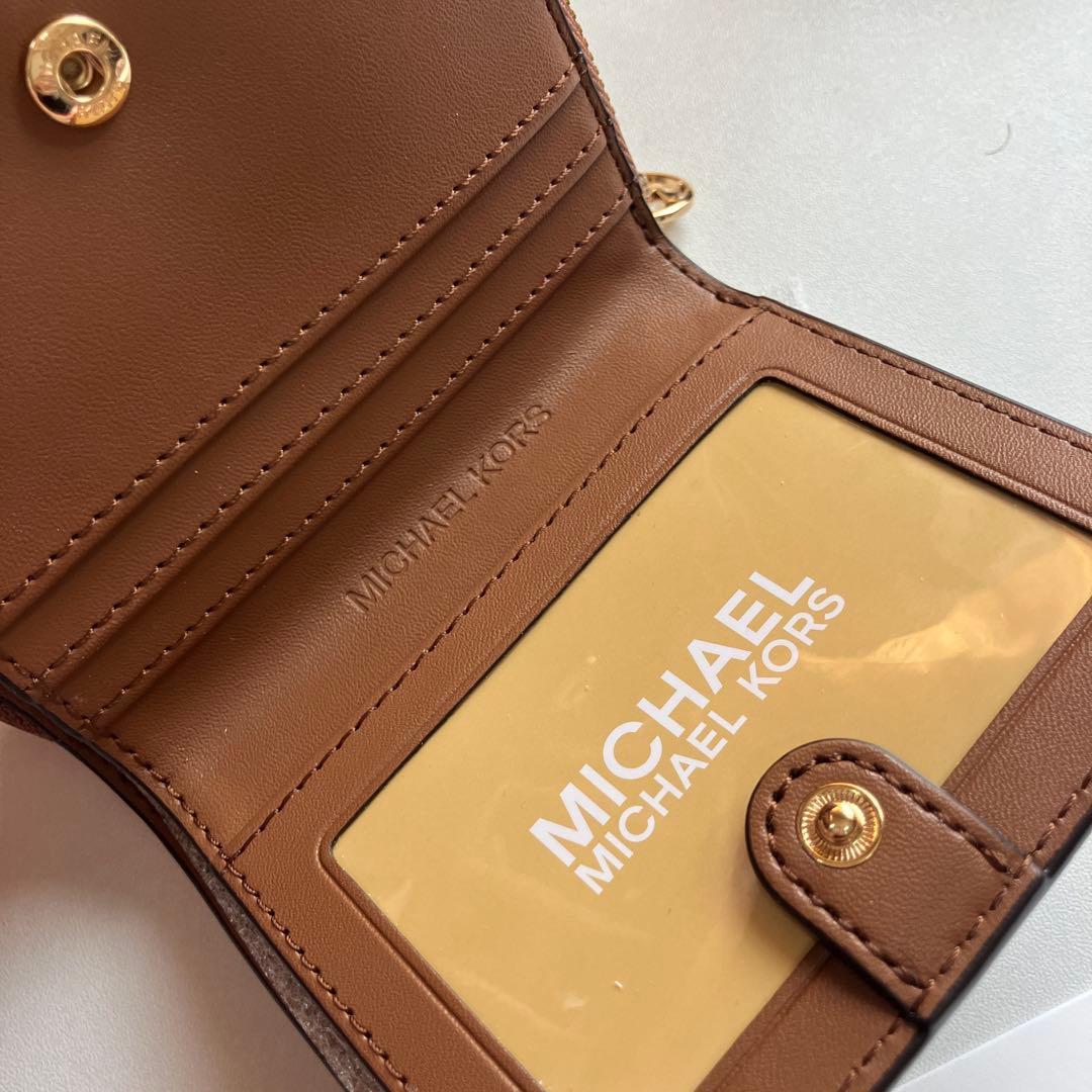 MICHEAL KORS マイケルコース 折り財布 ジップ チャーム ウォレット