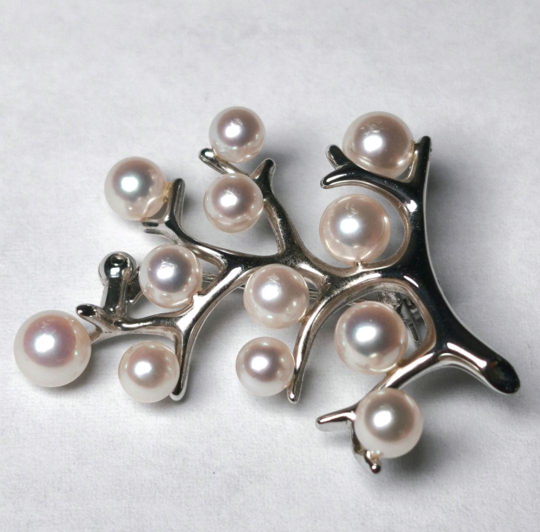 【美品 現行品】ミキモト ブローチ パール 幸福の木 フォーマル 皇室御用達