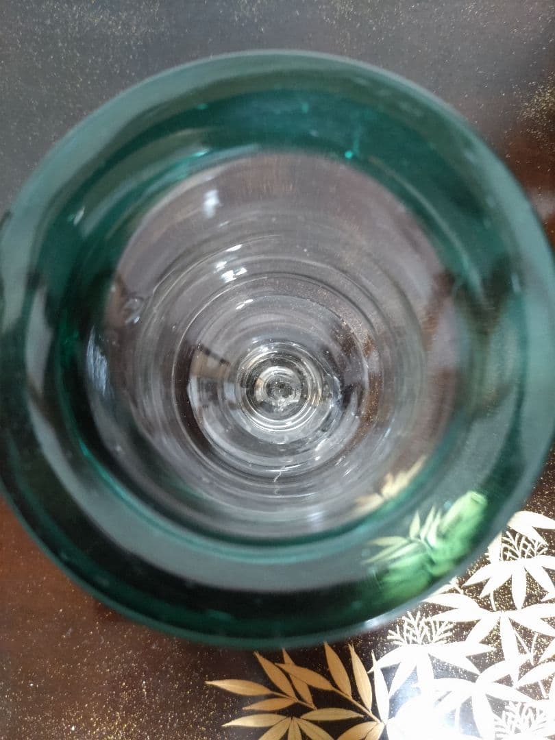 透明（すき）ガラス　翠暈し氷コップ