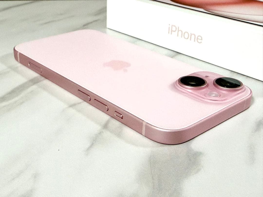 【美品】iPhone 15 Pink 128GB SIMフリー ケース付き