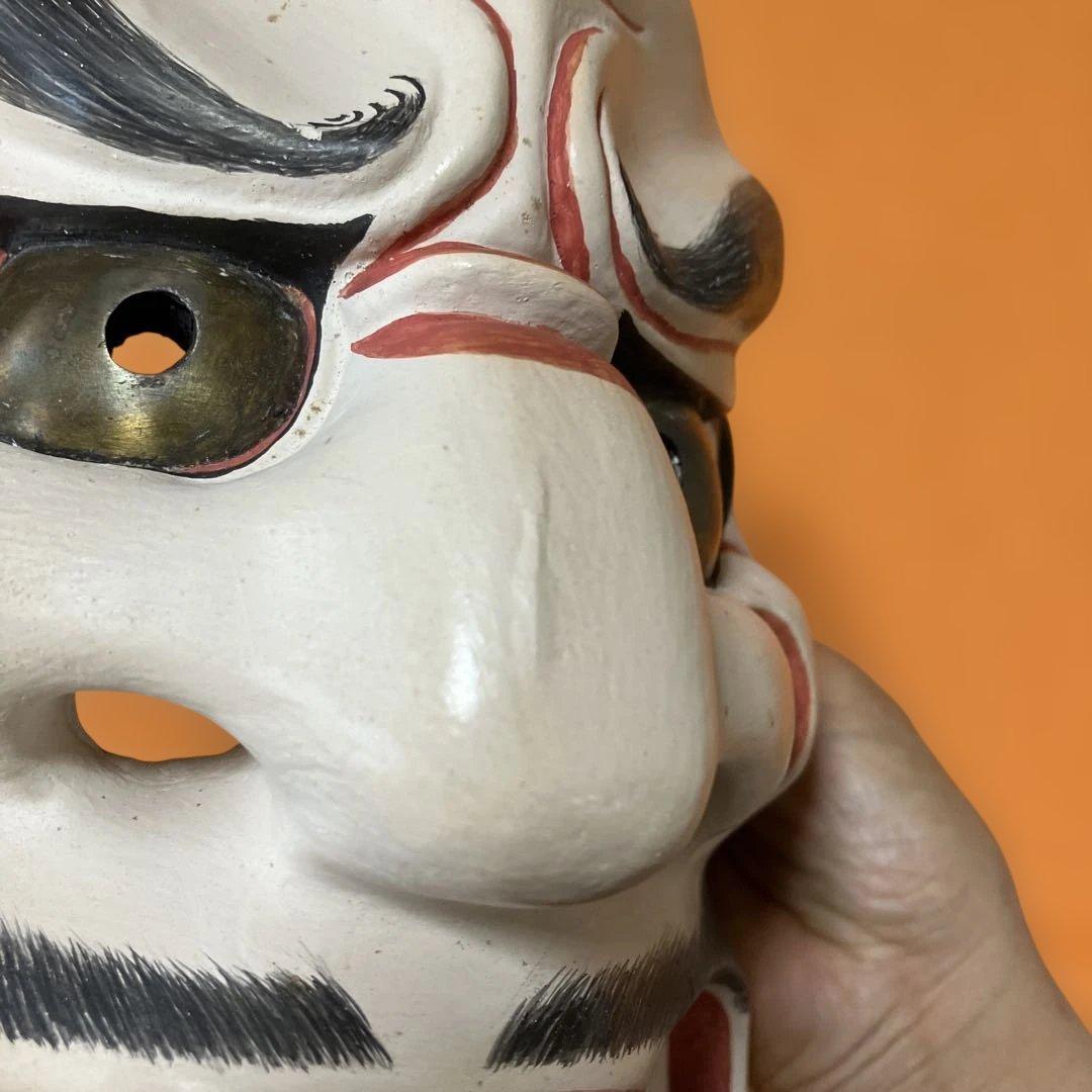 能面　大悪見　おおべしみ　手彫り　木彫り