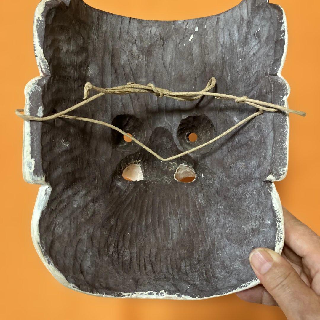 能面　大悪見　おおべしみ　手彫り　木彫り