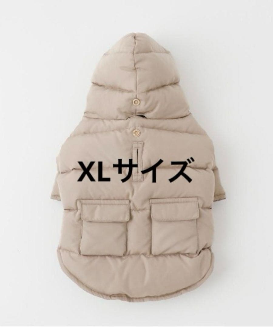 moncheri ポケット付きフードダウンジャケット 犬服 ドッグウェア XL