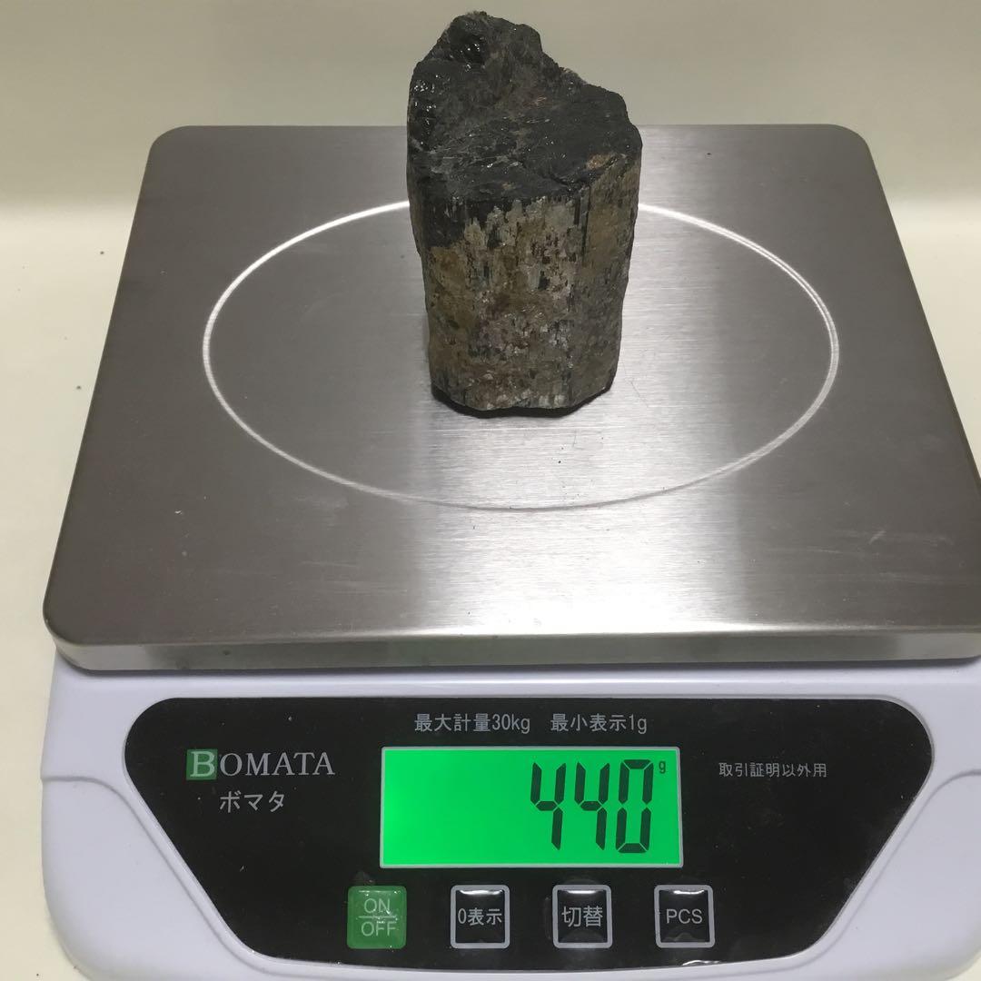 国産鉱物　トルマリン 約438g 福島県　石川町　⭐︎鉄電気石⭐︎