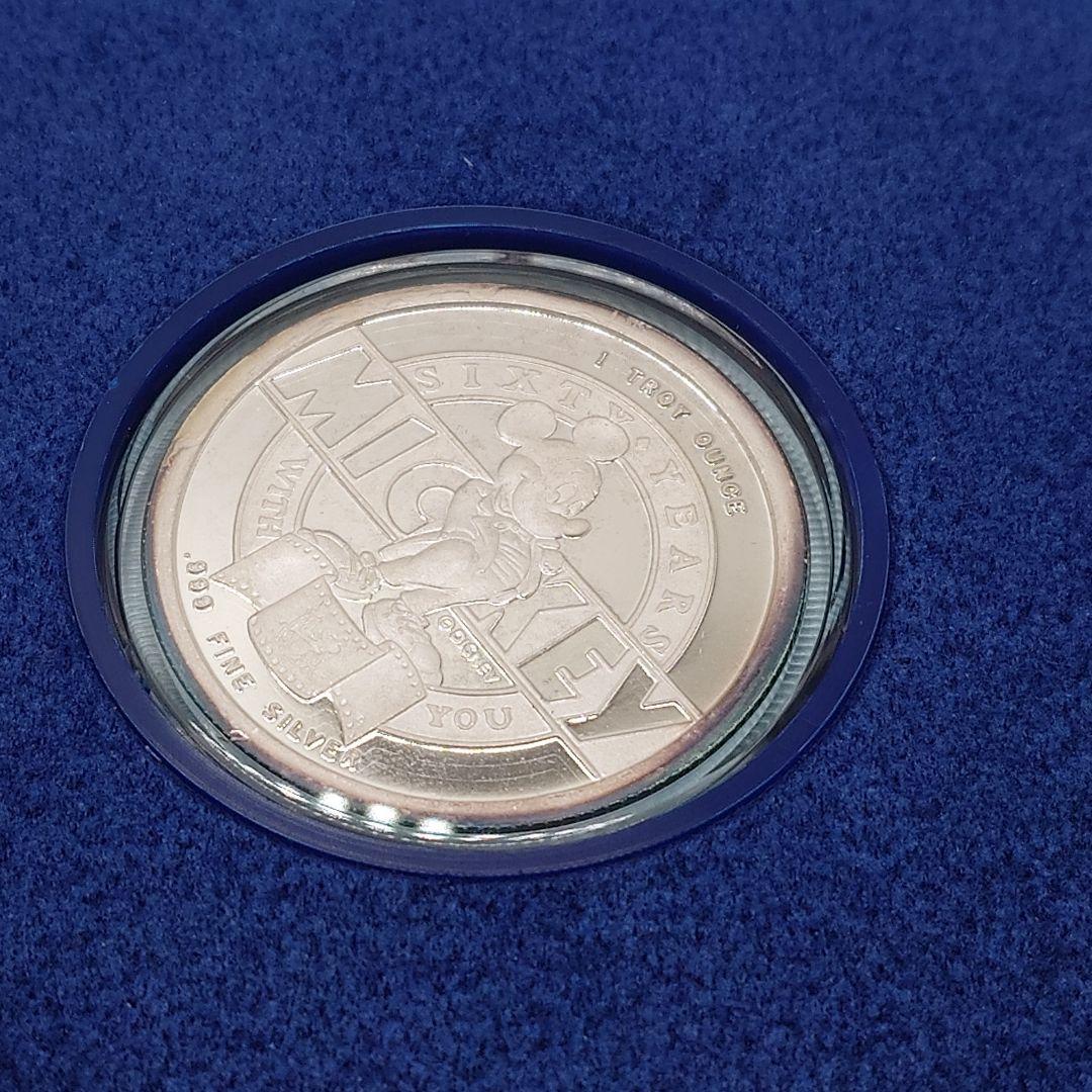 ミッキーマウス 60周年記念 銀貨 1988年 超レア希少品 a2603