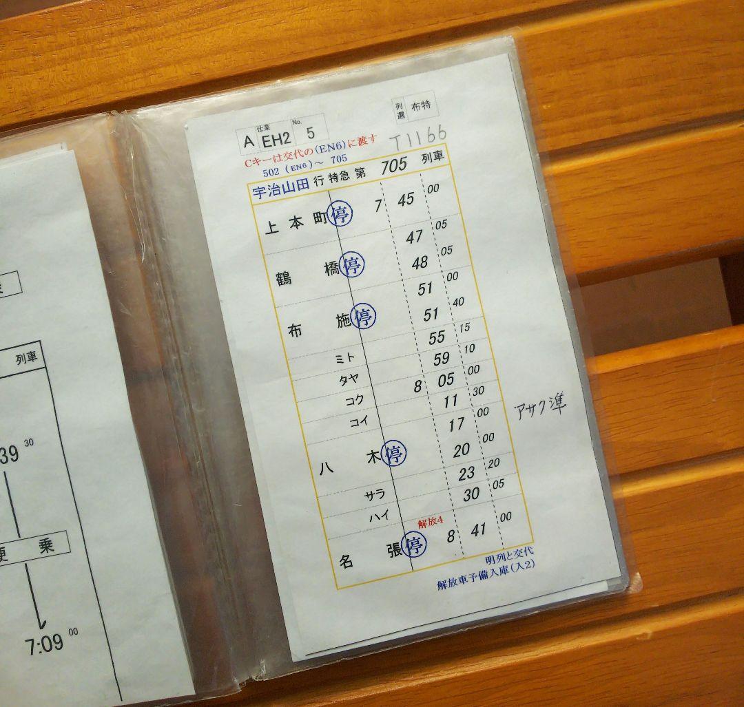 最終値下げ！！　近鉄車掌用スタフ「名張列車区／EH2仕業」