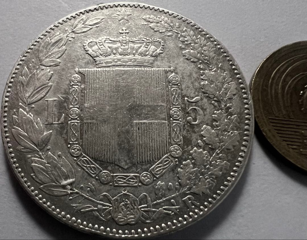 S*y様 1879年イタリア　ウンベルト1世 5リラ銀貨