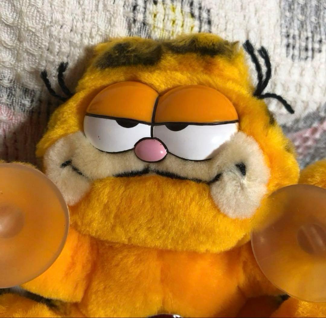 昭和レトロ　DAKIN ガーフィールド ぬいぐるみ　車　ストップランプ　未使用