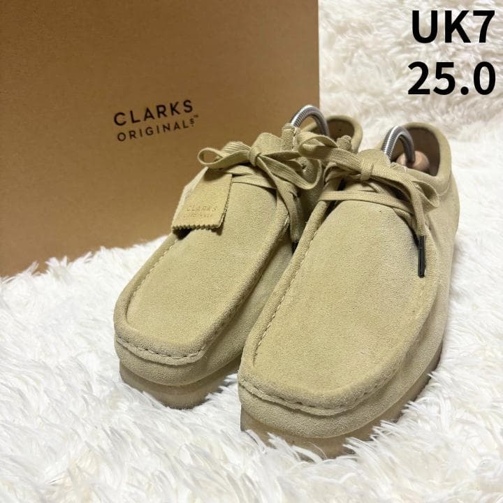 箱あり CLARKS ORIGINALS クラークス ワラビー ベージュモカシン