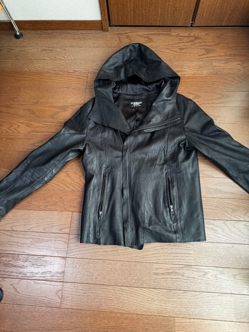 TORNADO MART フーディゴートレザーブルゾン