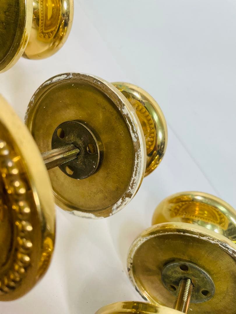 【レア品】アンティーク品　真鍮製ドアノブ　クラシックデザイン　現状品　インテリア