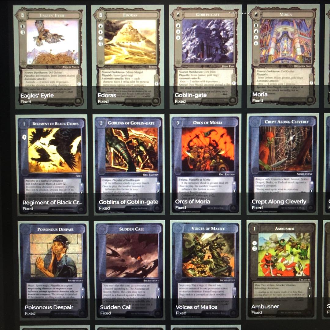 ミドルアース　カード　チャレンジデッキF ccg 指輪物語　希少