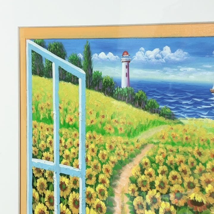 K.Yamada 肉筆絵画　ひまわり