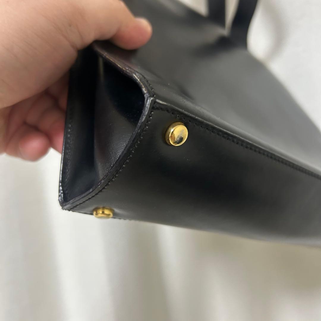 セリーヌ ヴィンテージ ショルダーバッグ トートバッグ カーフレザー ロゴ金具