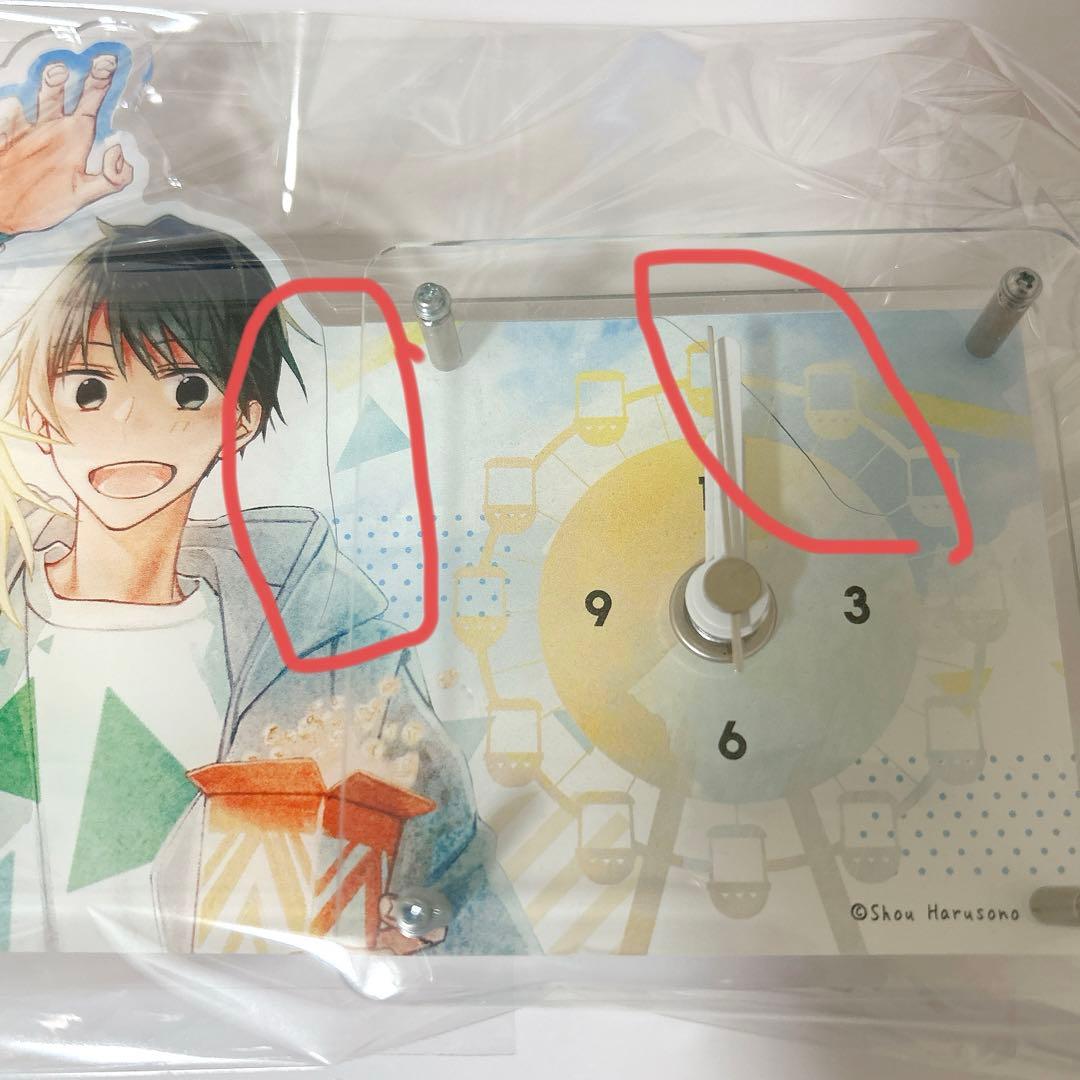 佐々木と宮野 平野と鍵浦 くじ 時計 スクエア 缶バッジ ファイル 春園ショウ