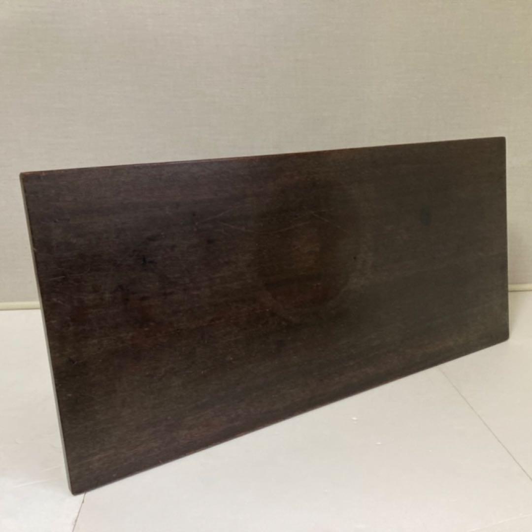 古い味のある文机 座卓 置物台 飾り棚 大型 透かし ハート型 木製 レトロ