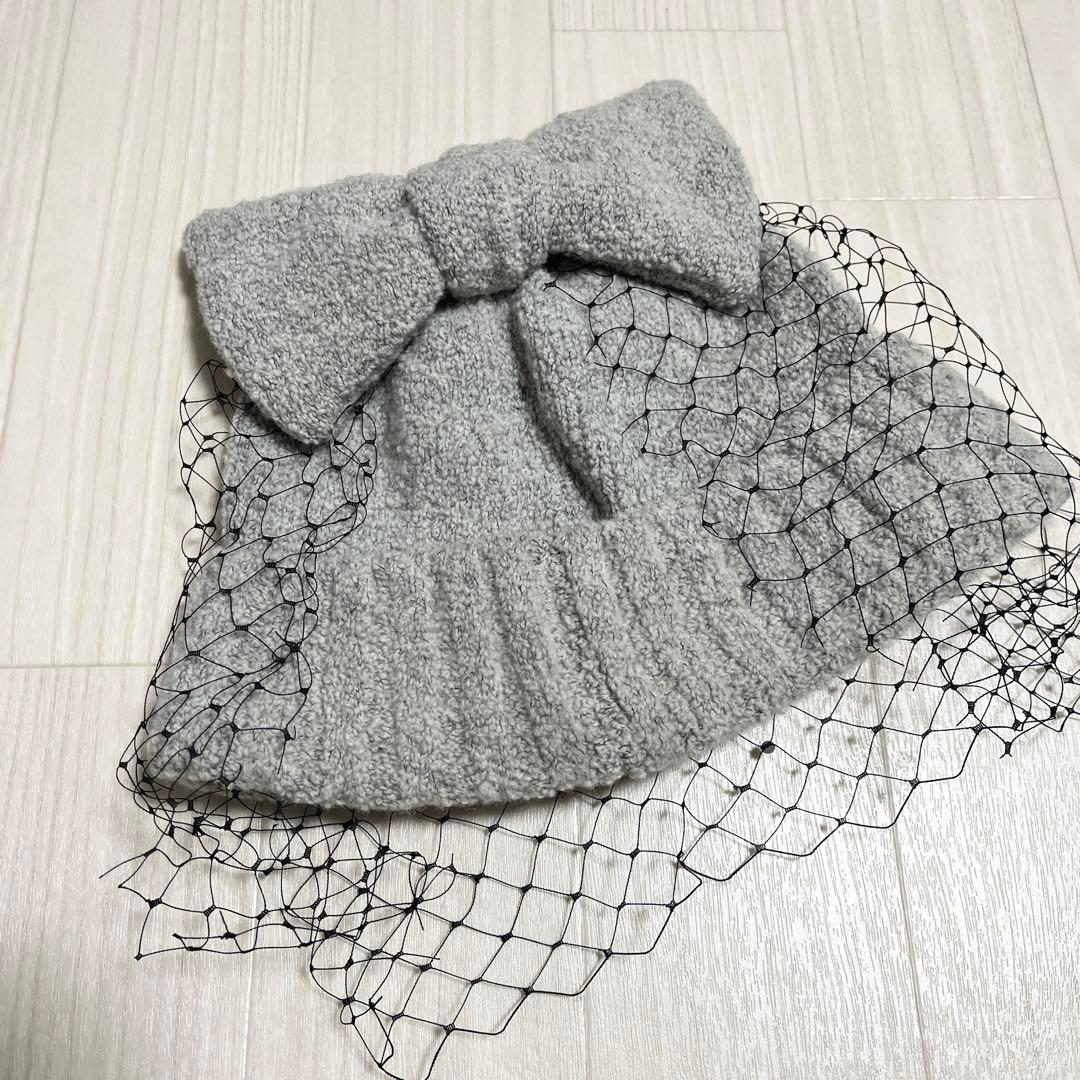 Ca4la ネコ耳　ニット帽　ラインストーン