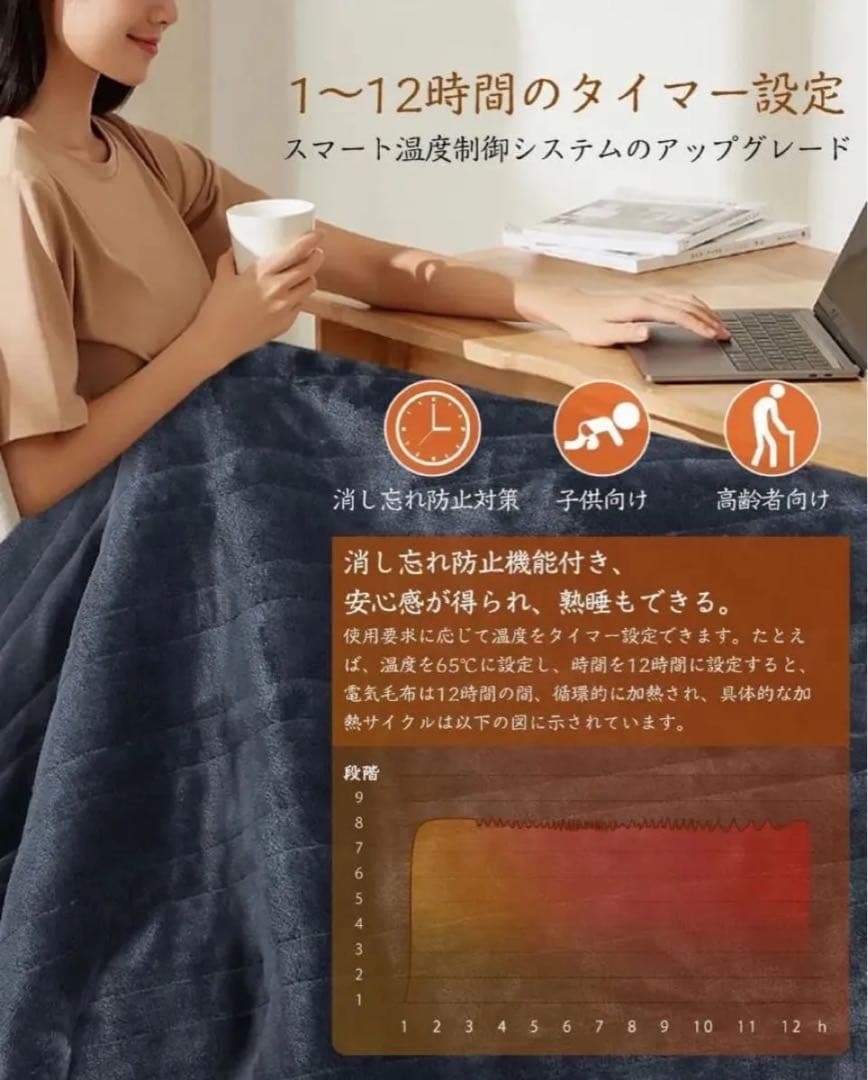 電気毛布 新品 3個セット 掛け敷き兼用 シングル 150cm×80cm