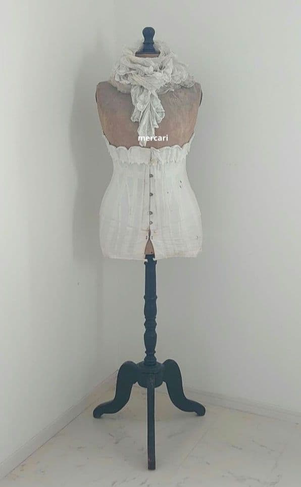 フレンチアンティーク　ブラックトルソー・コルセット