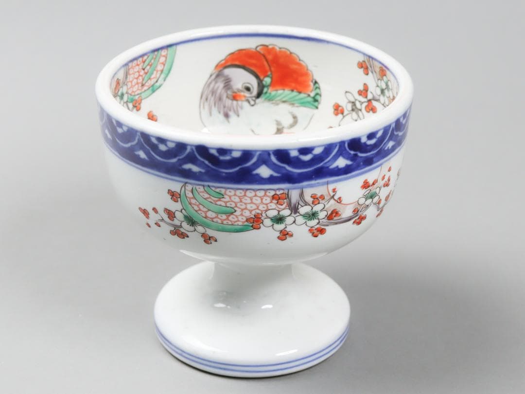 古伊万里 色絵 鳥図 盃洗