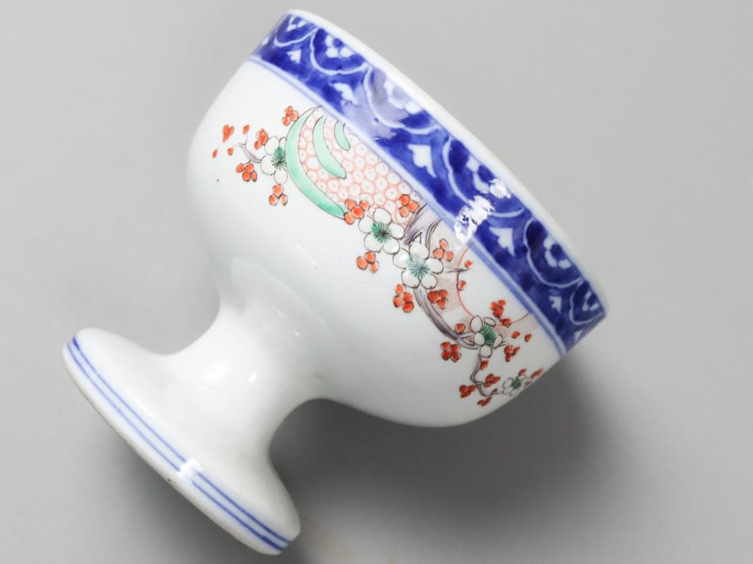 古伊万里 色絵 鳥図 盃洗
