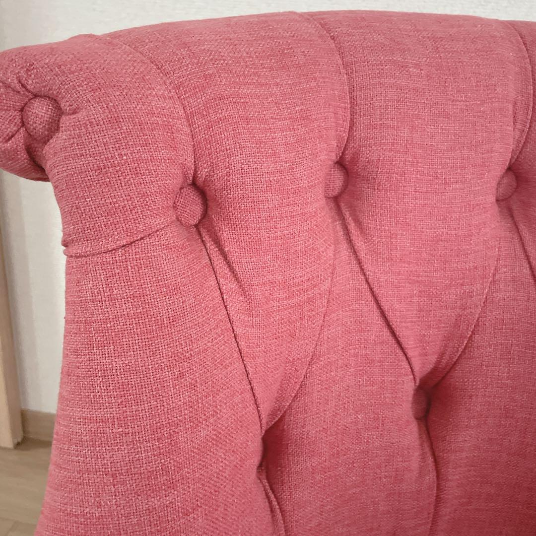 ラムズゲイトチェア 1人掛けソファ　リネン　ダスティピンク