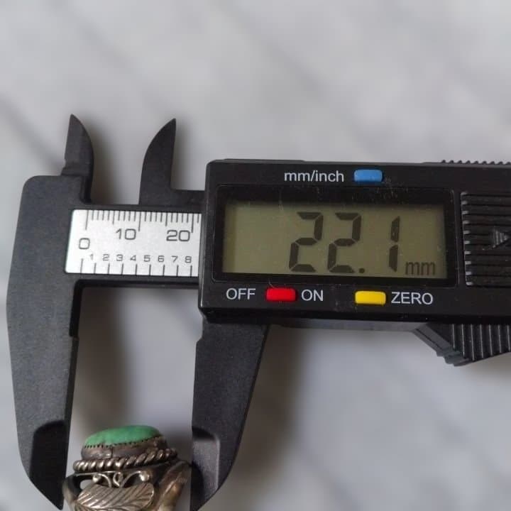 ヴィンテージ スターリングシルバー L. Reeves ターコイズ石 リング