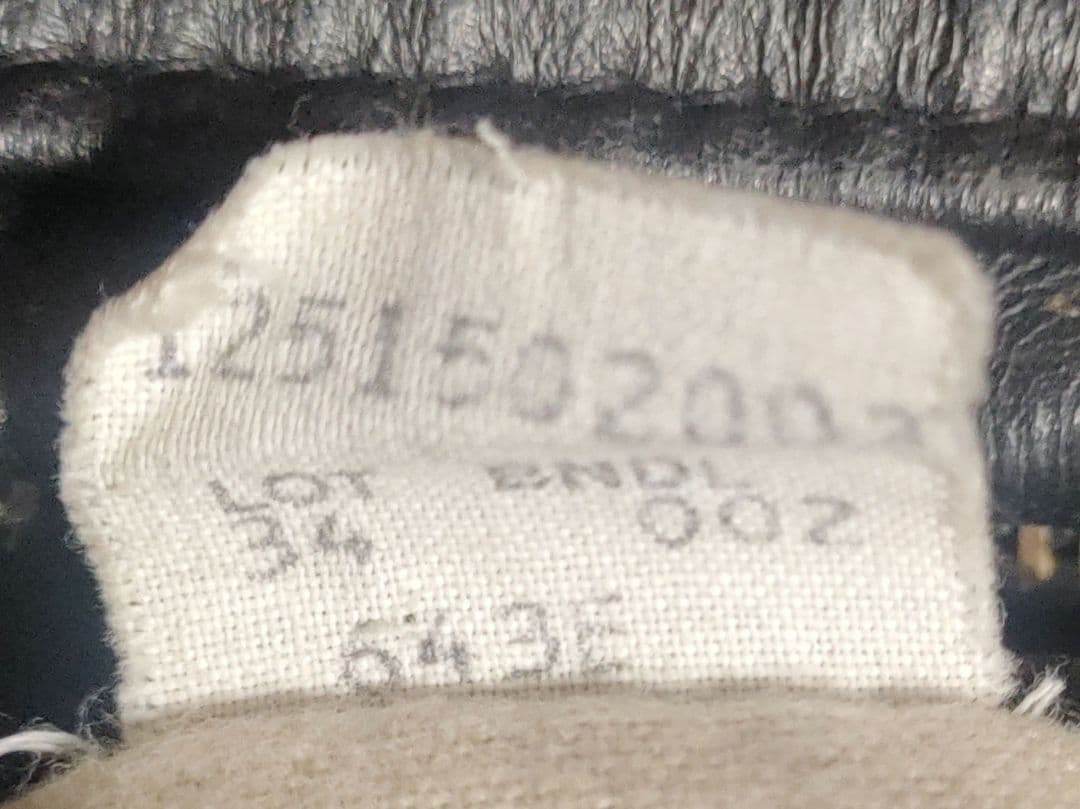 美品　別注希少モデル　短丈ゴールドジップ　643E Schott　襟付３４