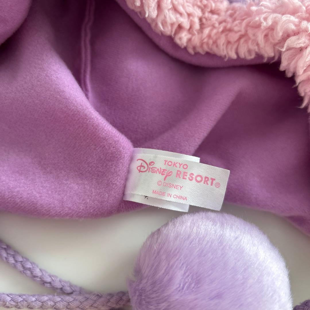 【レア】ディズニーファンキャップ　プーさん　スティッチ　ミニーちゃん　被り物　紫