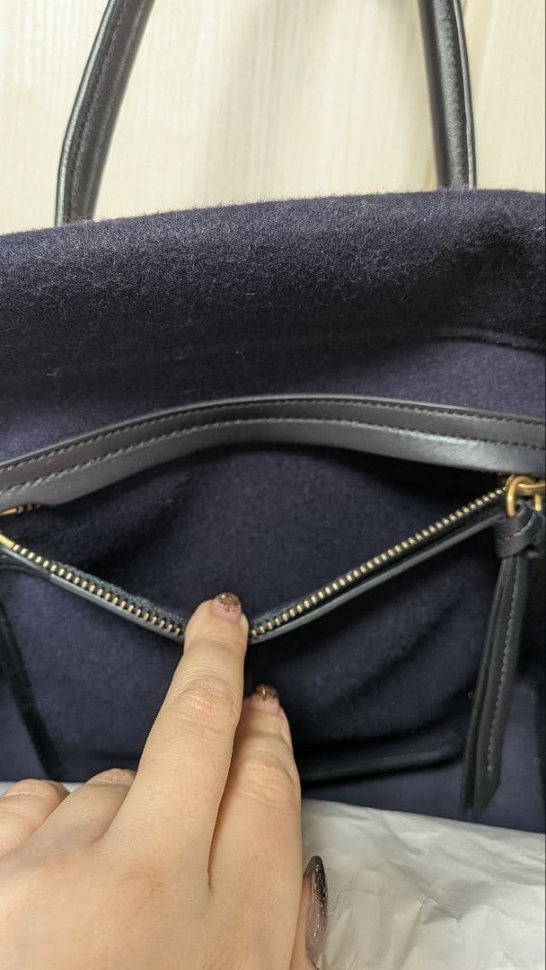 お値下げ　CELINE　セリーヌ　バック　ラゲージ　ファントム　ネイビー