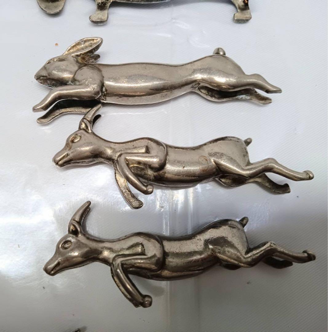 箸置き 馬 犬 兎 カンガルー アンティーク8点 インテリア 置物