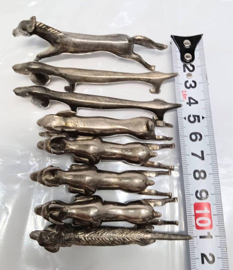 箸置き 馬 犬 兎 カンガルー アンティーク8点 インテリア 置物