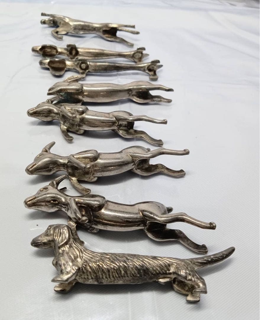 箸置き 馬 犬 兎 カンガルー アンティーク8点 インテリア 置物
