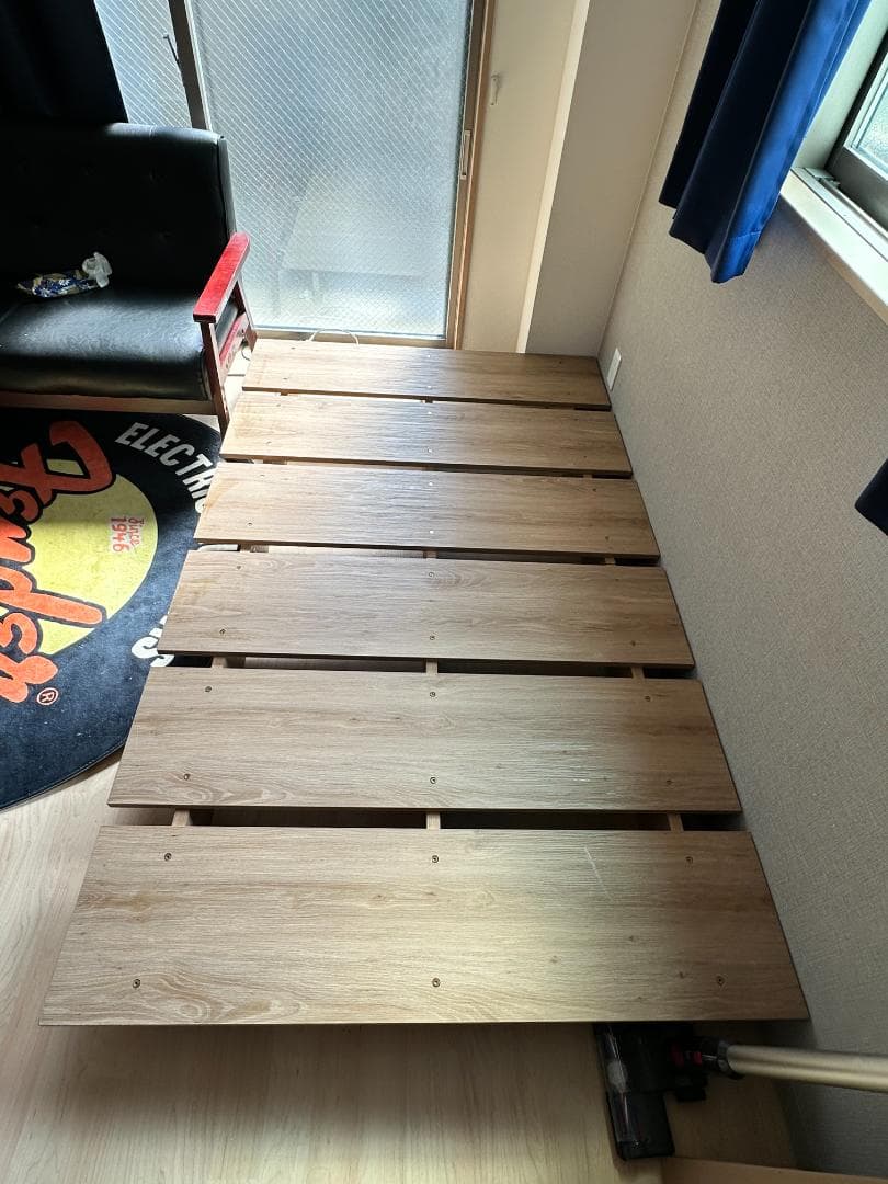 【LOWYA ロウヤ】　ベッドフレーム シングル 木製ナチュラル 北欧風