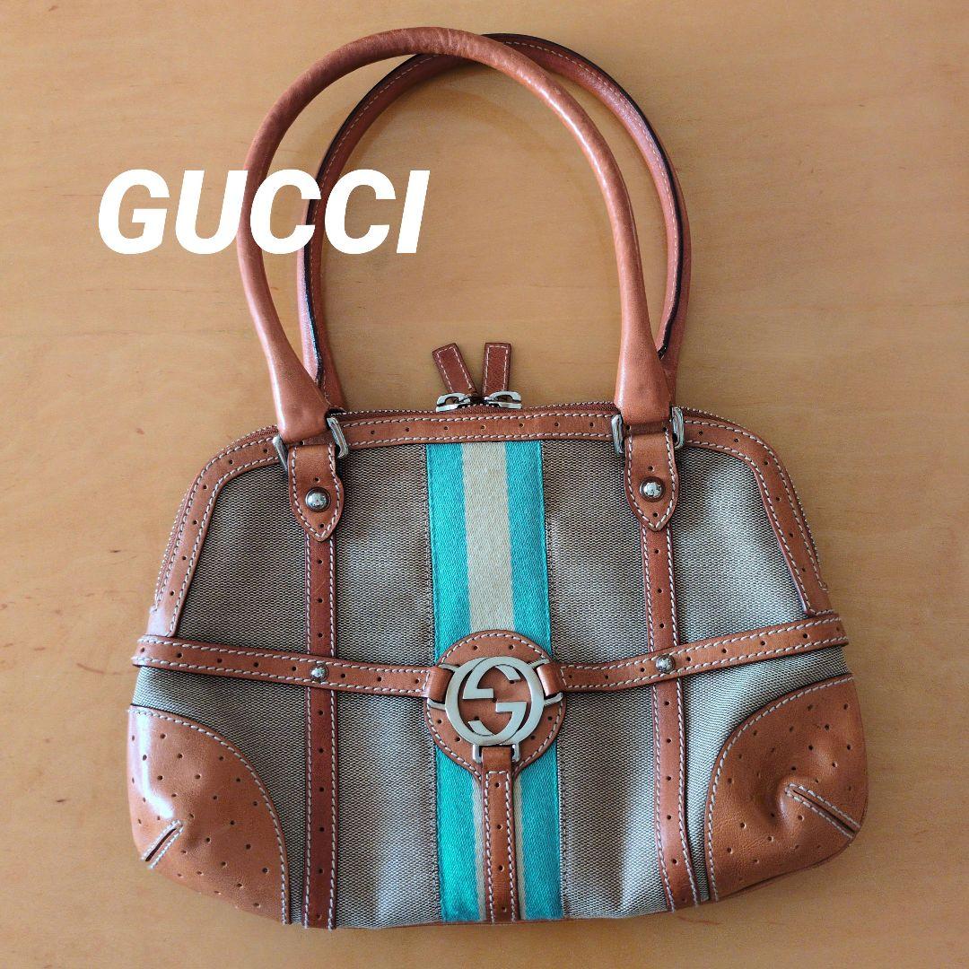 Gucci グッチ　ショルダーバッグ ベージュ/水色