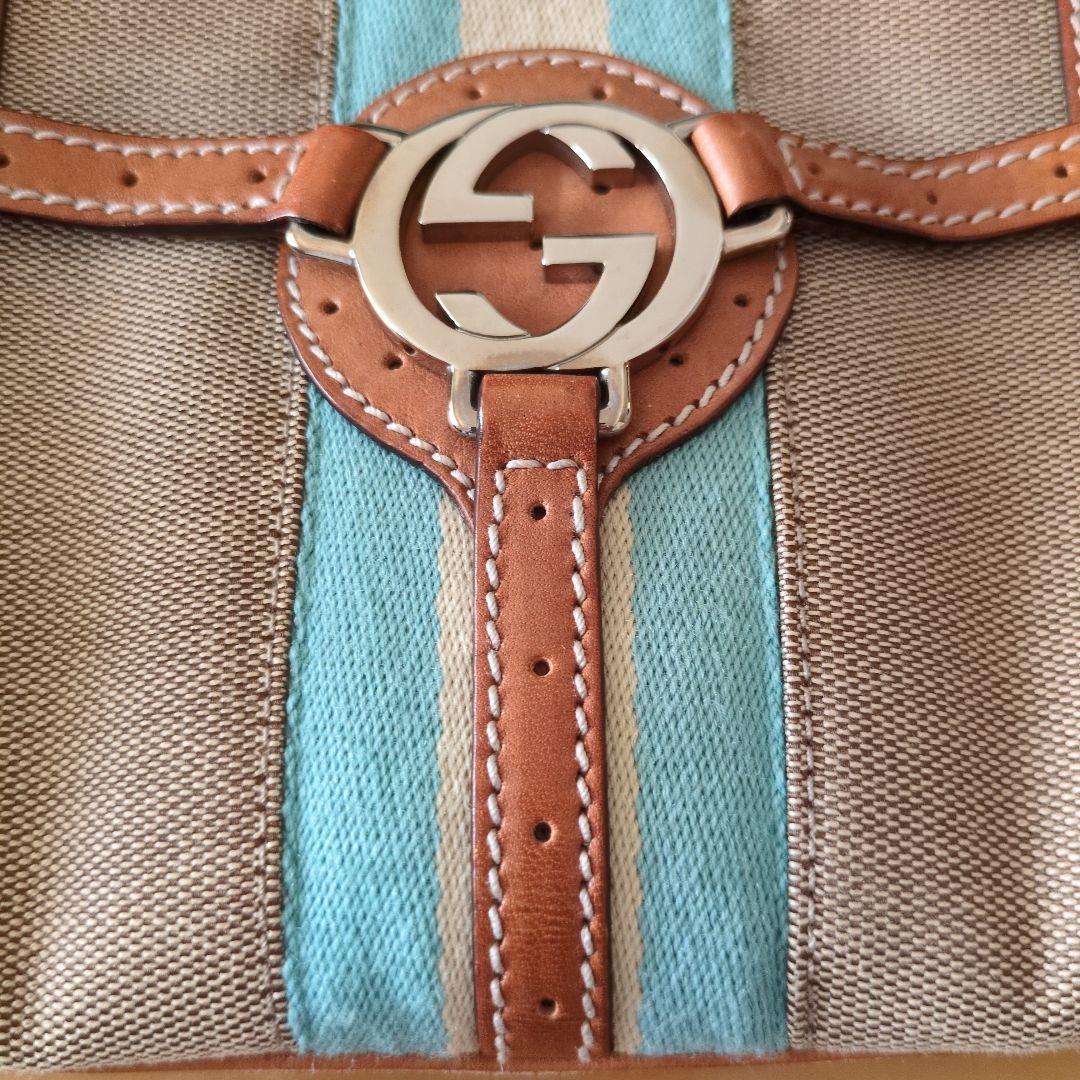 Gucci グッチ　ショルダーバッグ ベージュ/水色