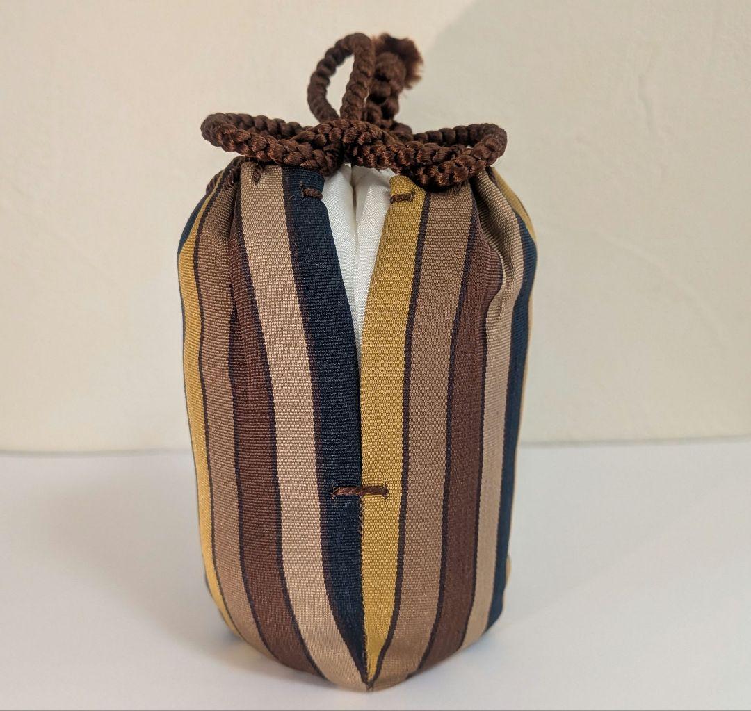 『鬼丸碧山』高取焼　茶入　仕覆　茶道具　替え仕覆　耳付き　栞しおり鬼丸雪山窯