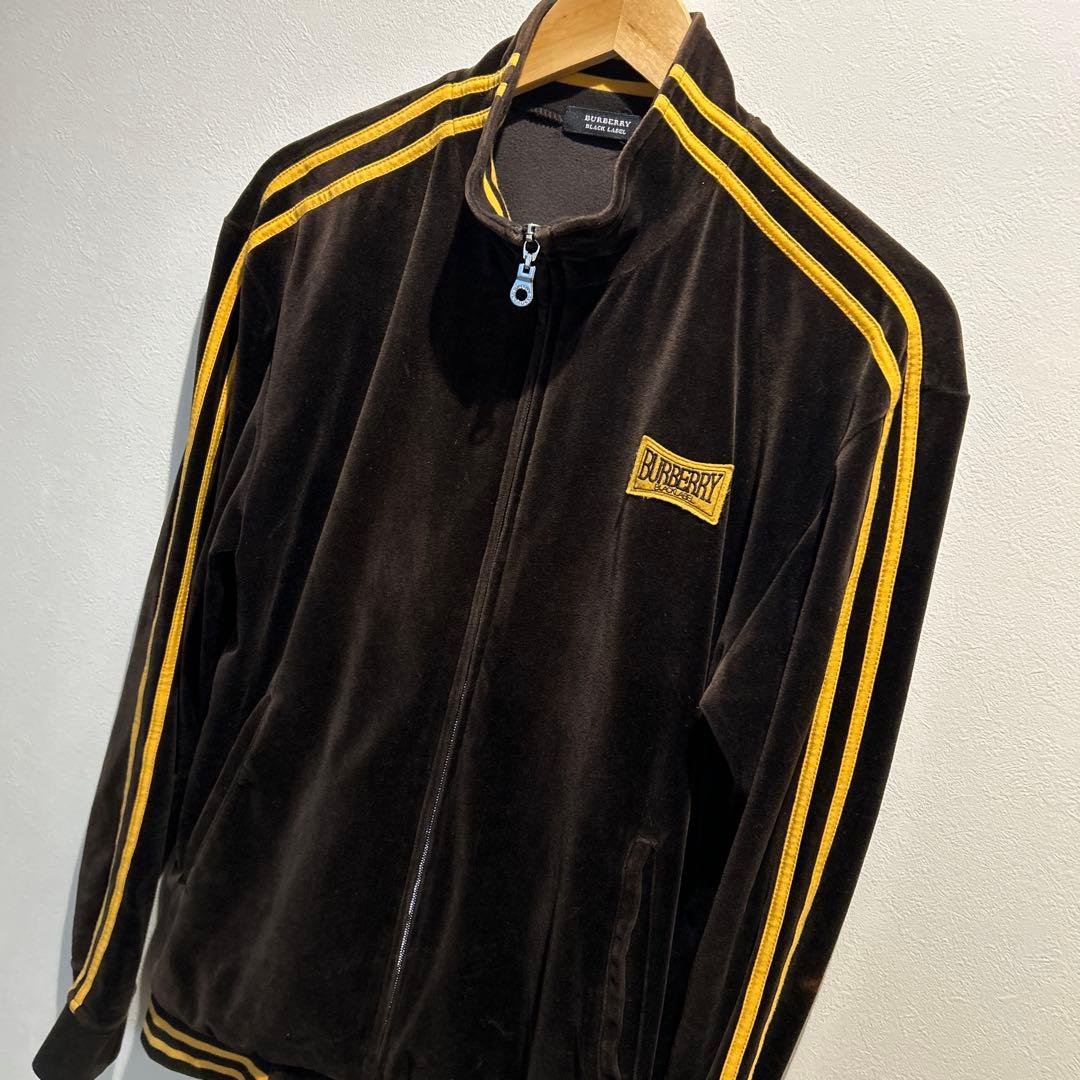（いちーさん専用バーバリー ブラックレーベル メンズ ベロア ジャージ