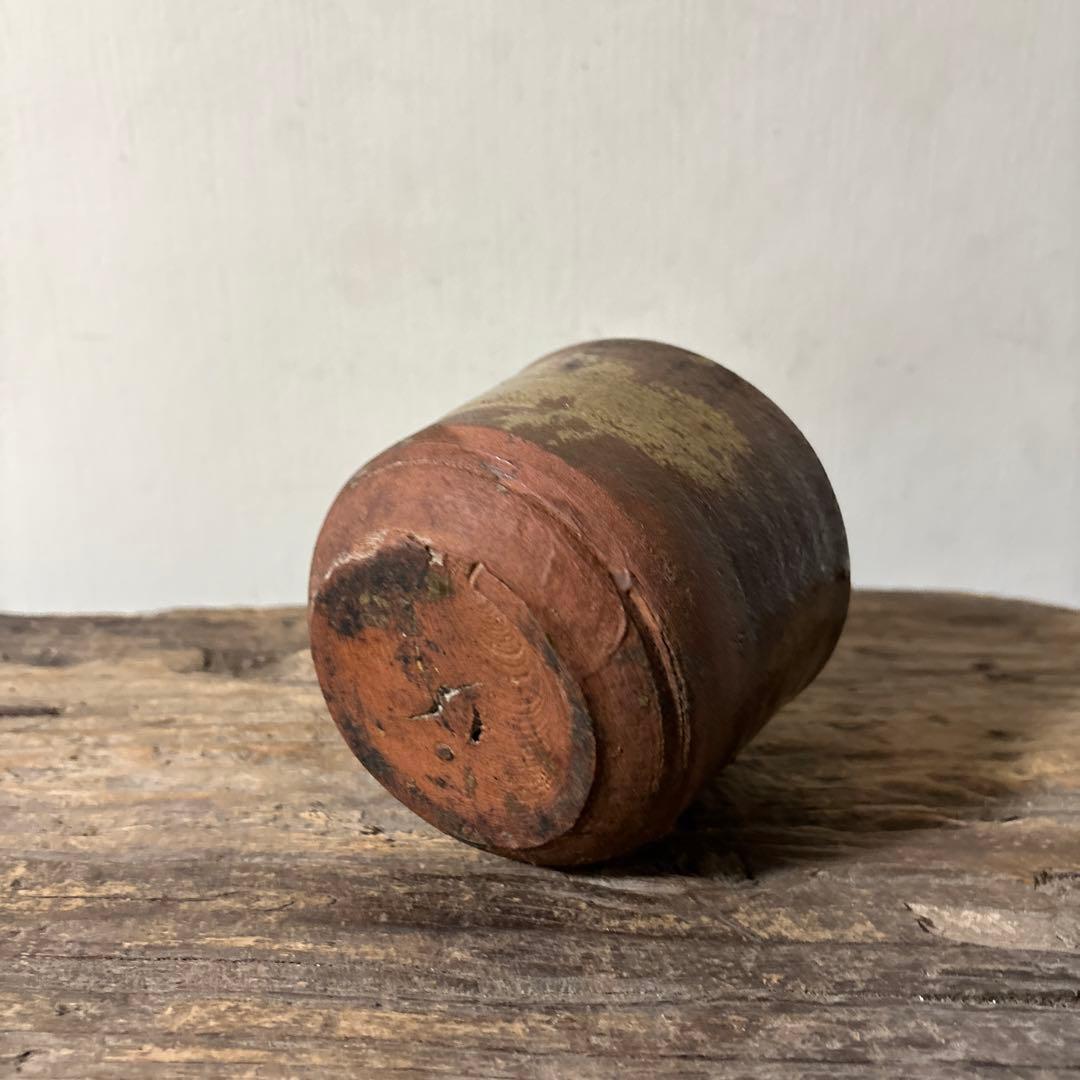 雰囲気のある古い九州民窯　古高取　火入れ　古道具　古唐津　花入検:白洲正子　李朝