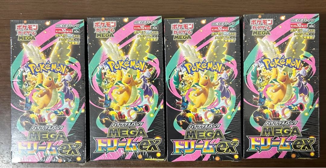 【シュリンク付き】ポケモンカードゲーム メガドリームex 4BOX