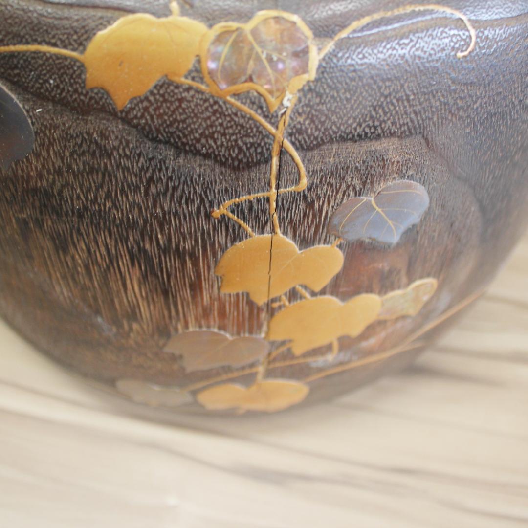 桐火鉢　高蒔絵・螺鈿細工　その１