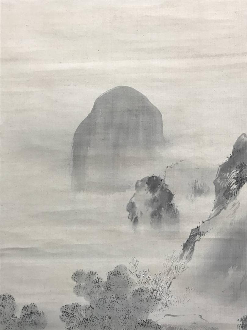 古市金峨/牧童山村図/山水図/牛図/掛軸/名家伝来/AC-671