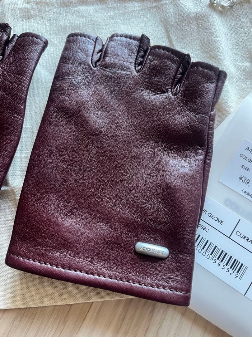 小物 OURLEGACY BIKER GLOVE Currant Red Nappa