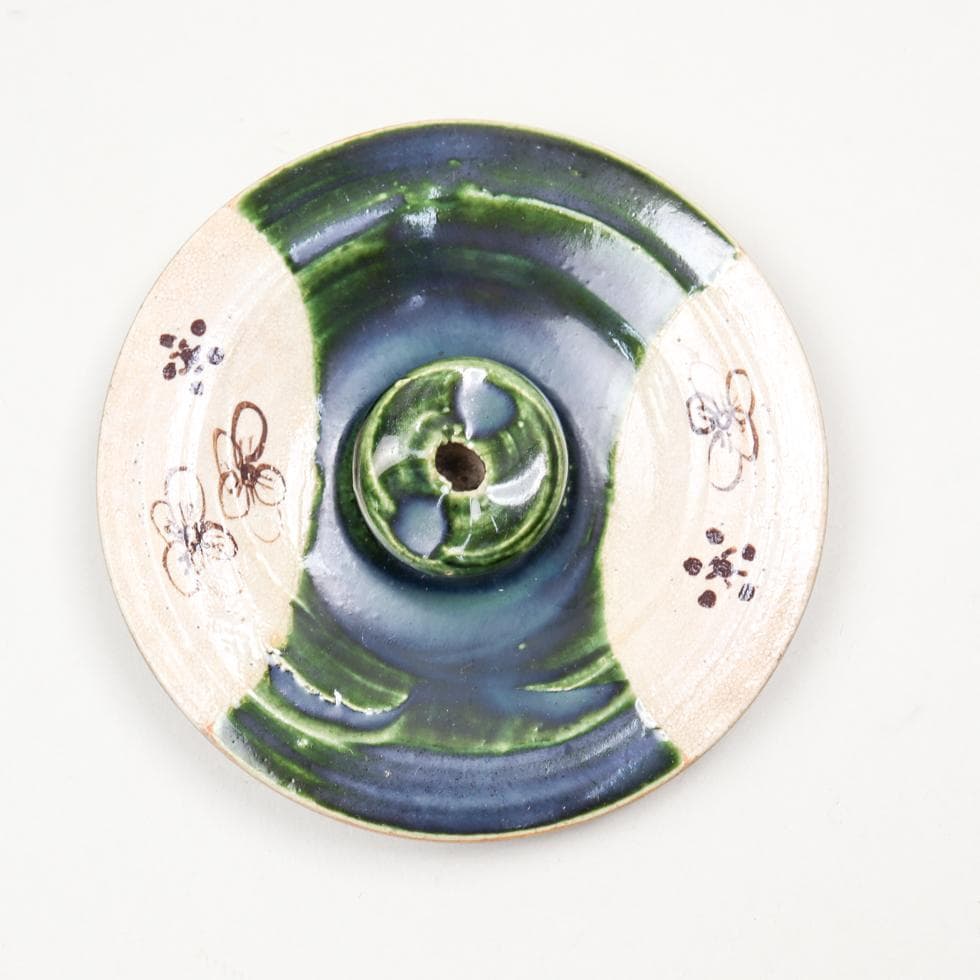 山口錠鉄 織部水指 茶道具 共箱