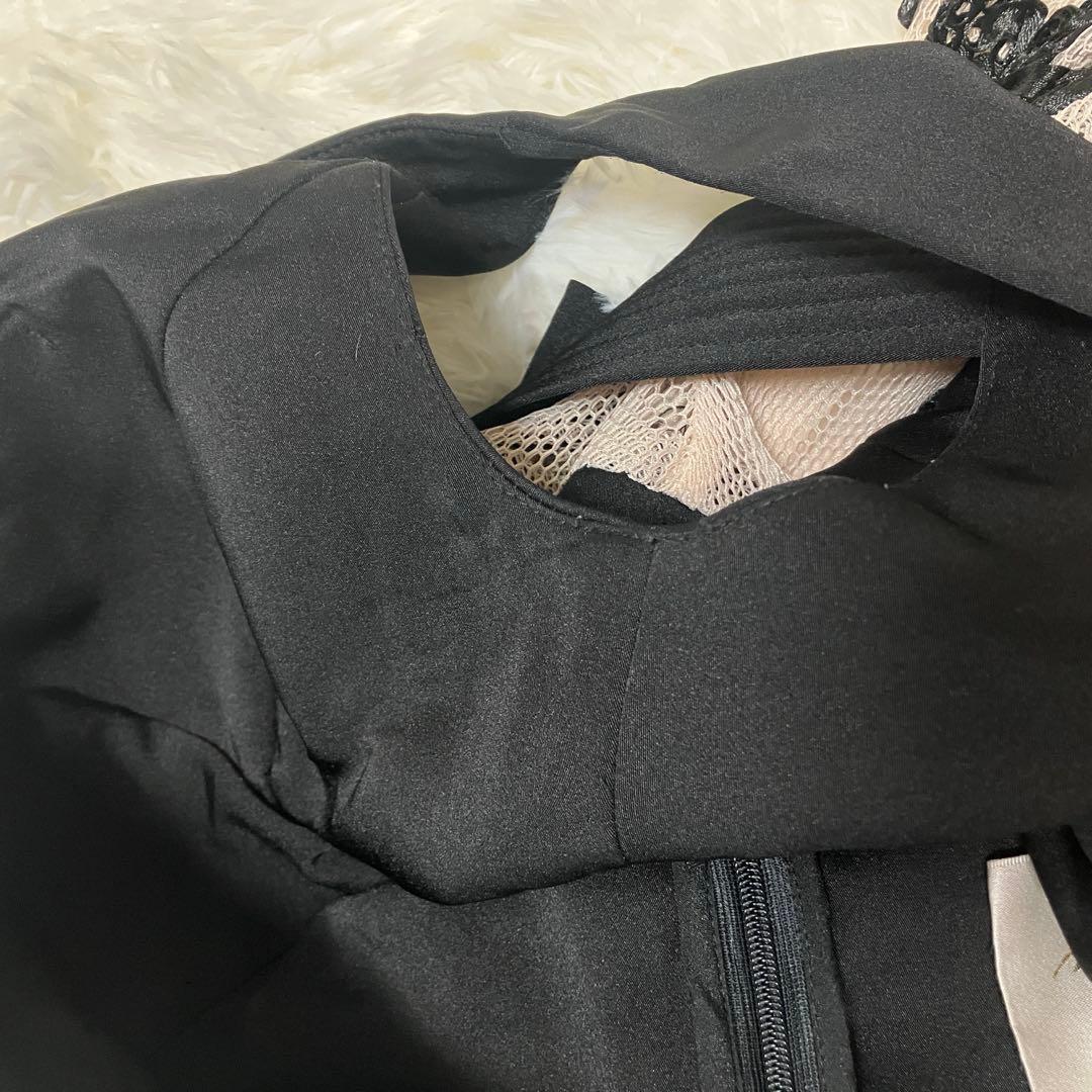 美品✨【SETTAN】パット入りAラインロングドレス　立体刺繍　結婚式　S