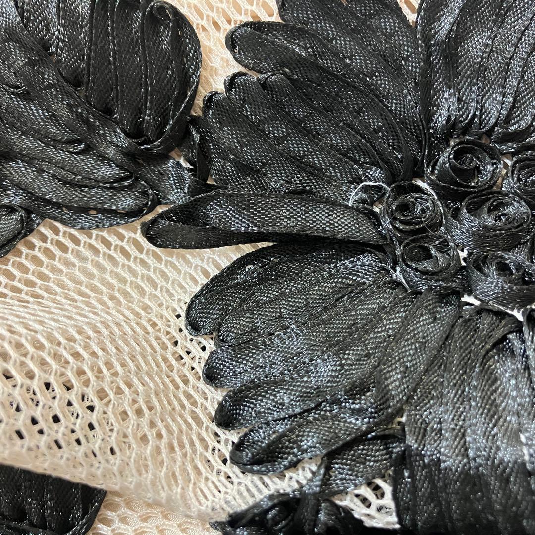 美品✨【SETTAN】パット入りAラインロングドレス　立体刺繍　結婚式　S