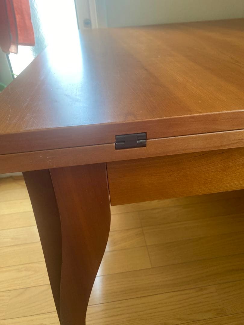 PORADA 木製ダイニングテーブル 伸縮機能付き