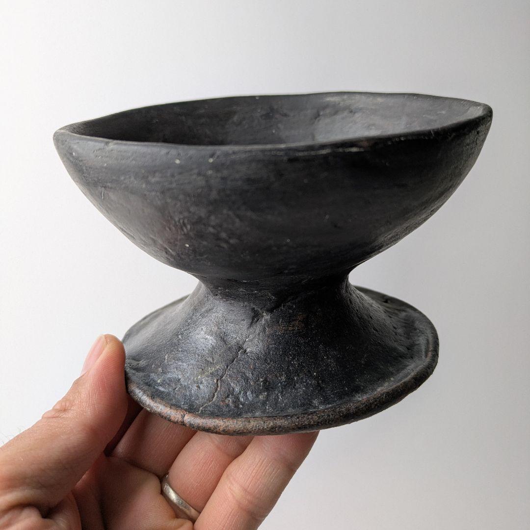 御陵碗 高杯 台付碗 黒色陶器 土師器 奈良時代 平安時代 骨董 古美術