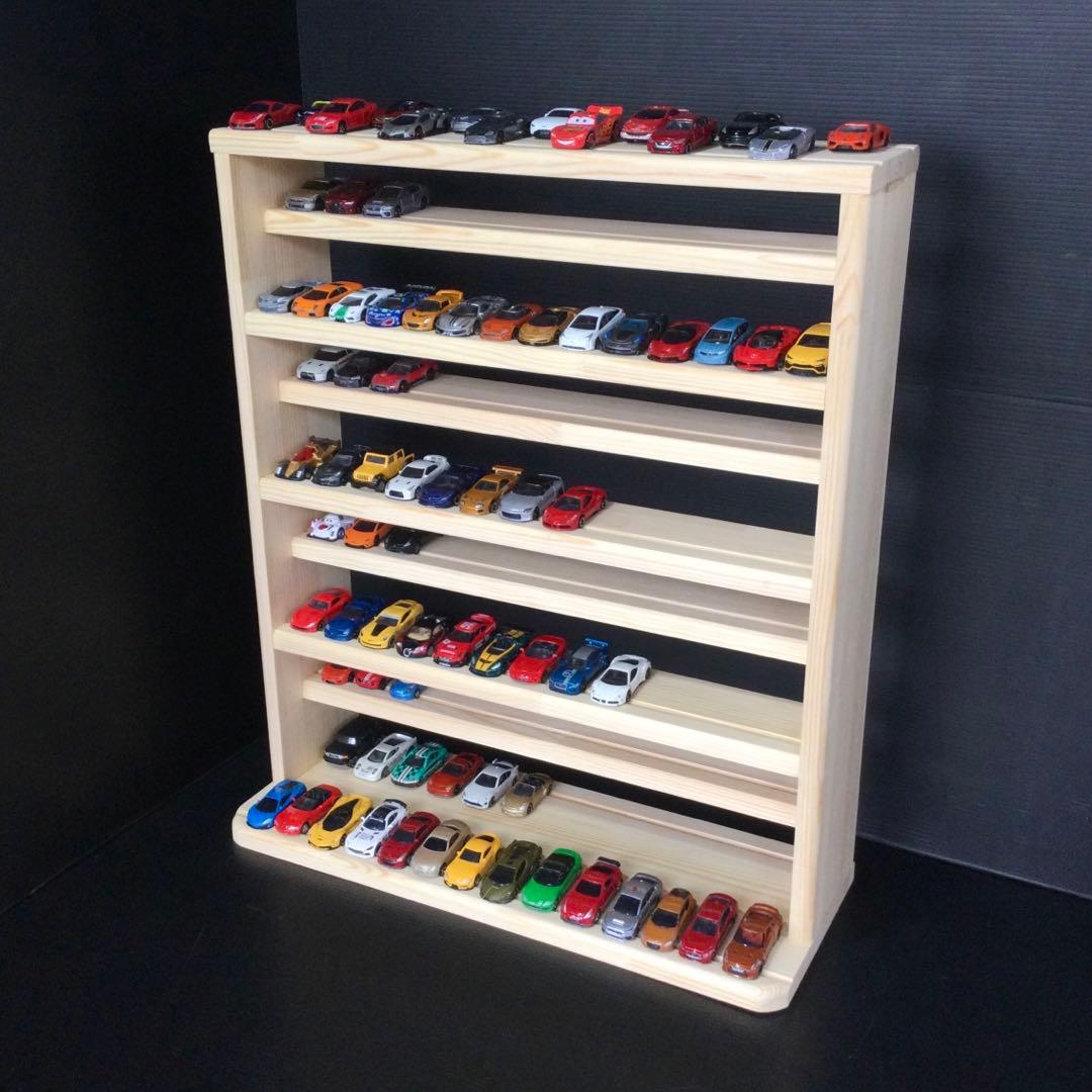 トミカ収納棚9段　140台収納　木製　(新品)